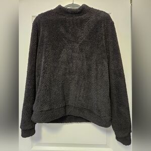 SHEIN Black Teddy Sherpa Jacket